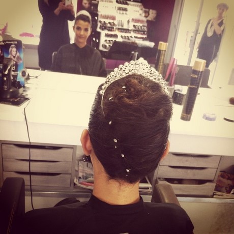 Chignon mariage diademe