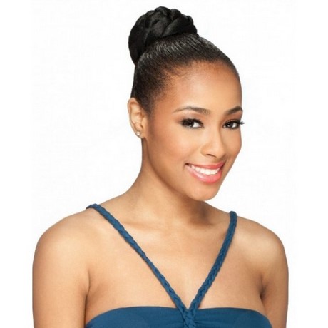 Chignon avec postiche sur cheveux court