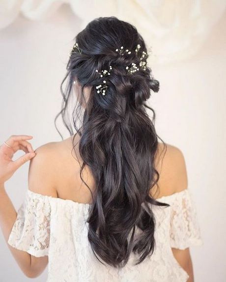 Coiffure mariage cheveux noir
